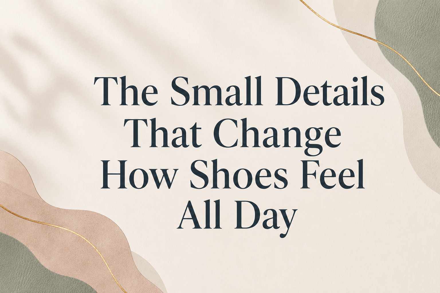 The Small Details That Change How Shoes Feel All Day